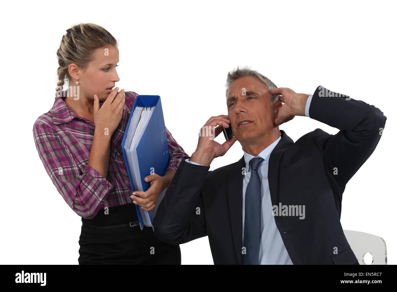 Patron stressé Banque D'Images