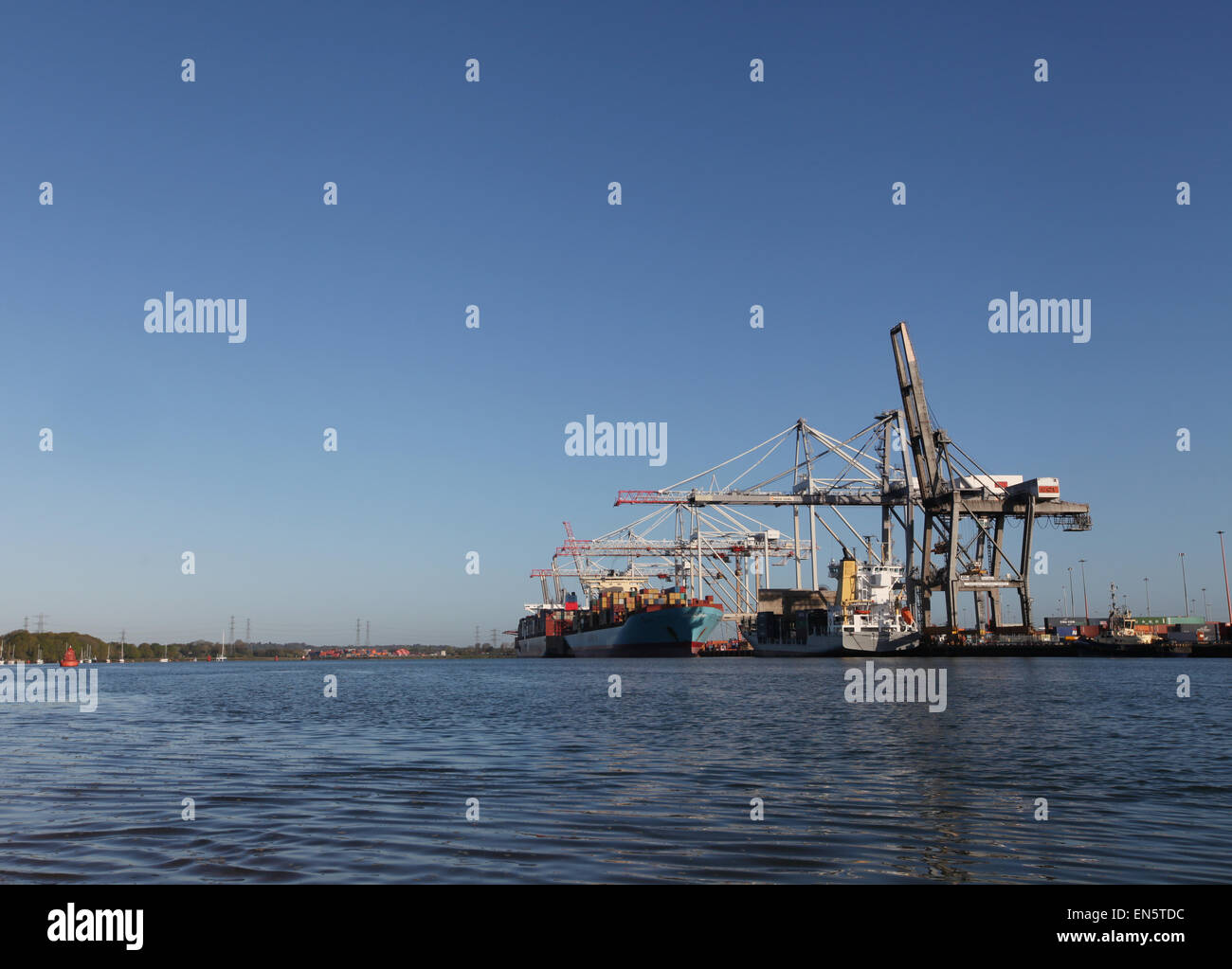 DP World Container Port de Southampton Docks Banque D'Images