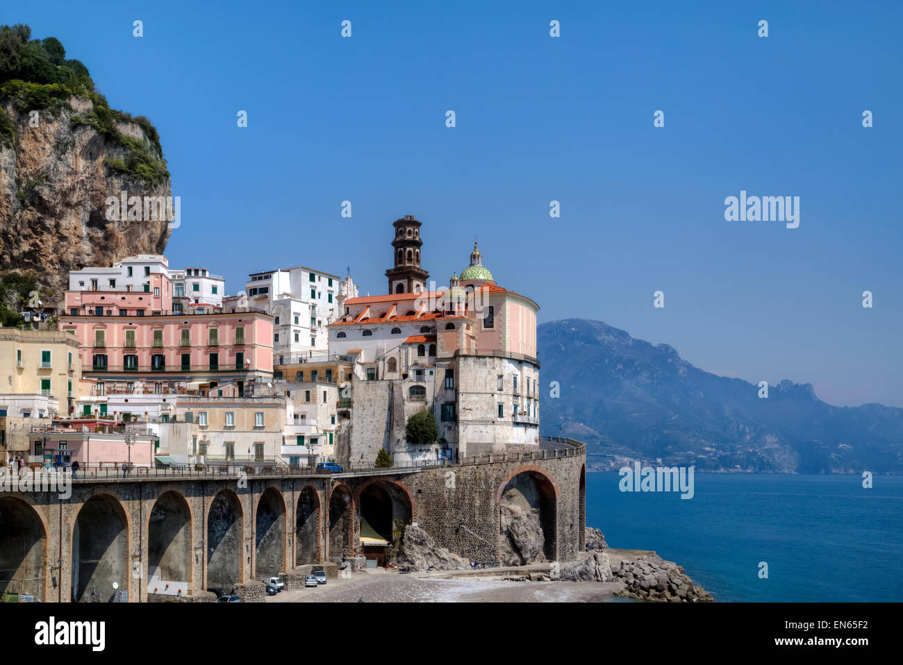 Atrani, Côte Amalfitaine, Campanie, Italie Banque D'Images