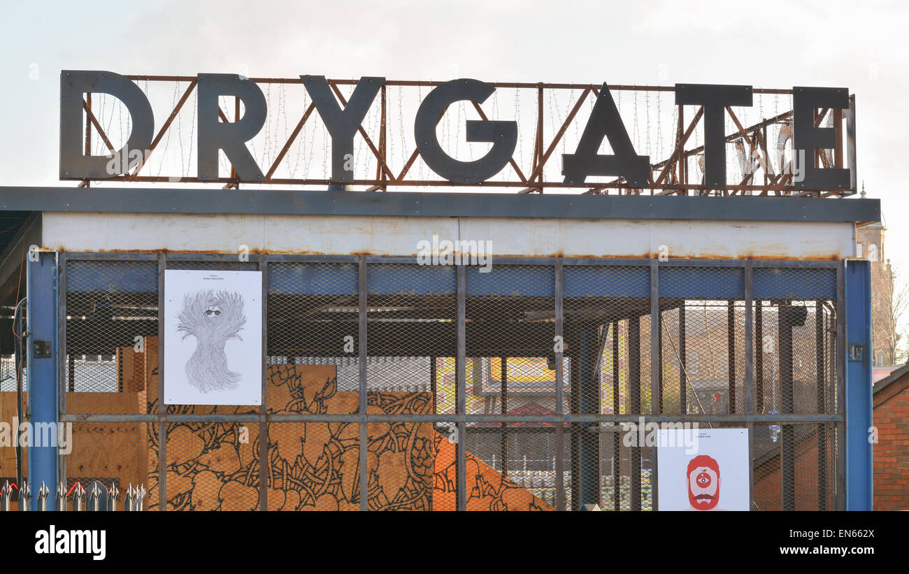 Drygate Craft Brewery, restaurant et beerhall et bouteille de bière boutique, Glasgow, Écosse, Royaume-Uni Banque D'Images