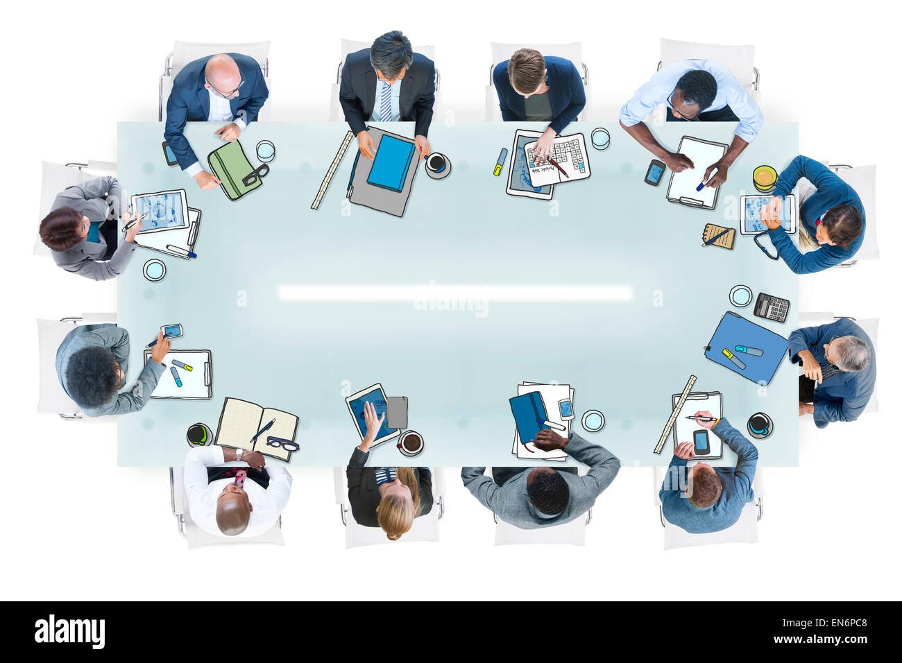 Groupe de personnes dans une séance photo Illustration Banque D'Images