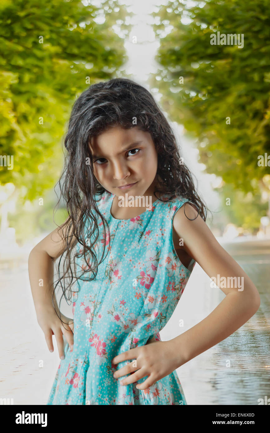 Portrait d'une petite fille Banque D'Images