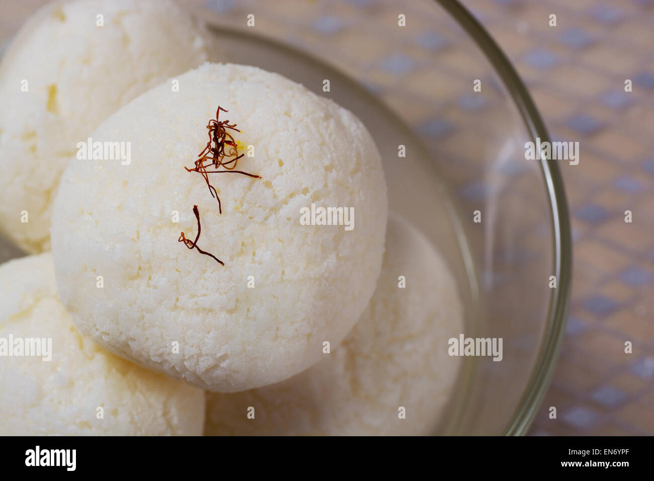 Vue de dessus rasgulla Banque D'Images