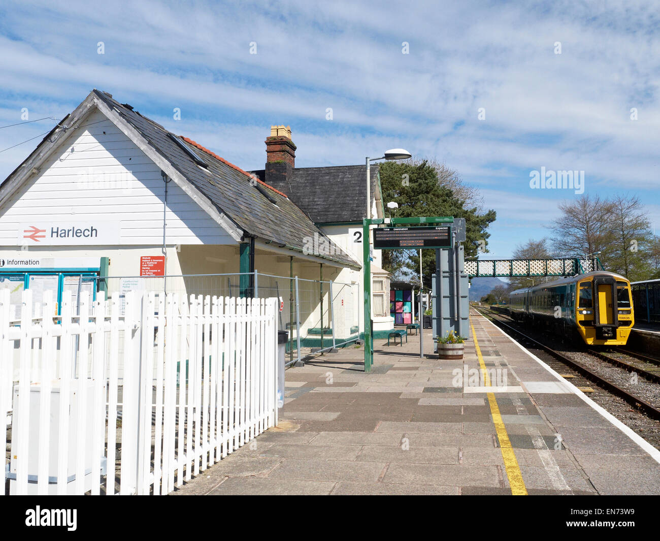 La gare de Harlech Gwynedd au Pays de Galles UK Banque D'Images