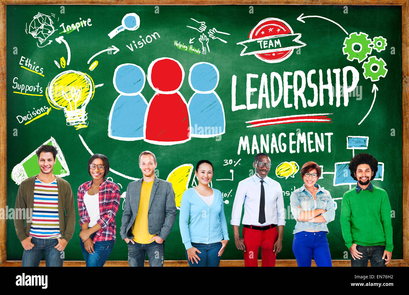 Casual People diversité Leadership Management Team Concept Variation Banque D'Images