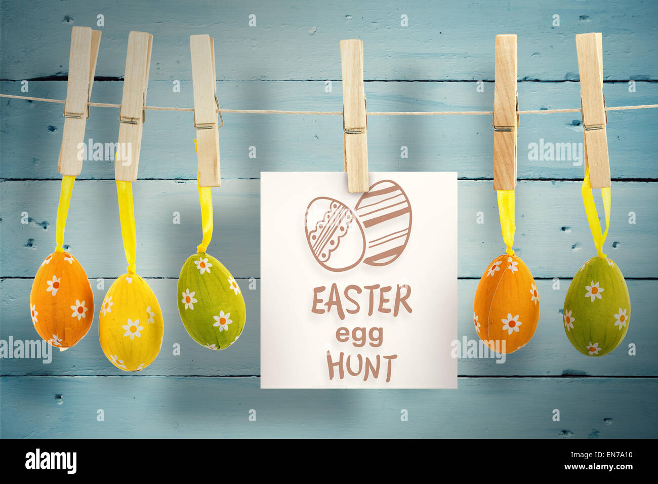 Image composite de chasse aux œufs de pâques graphic Banque D'Images