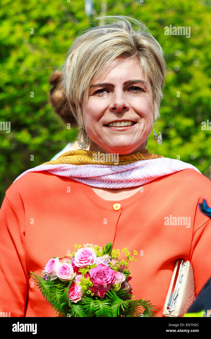 DORDRECHT, Pays-Bas - 27 avril 2015 : La Princesse Laurentien Brinkhorst durant sa visite à Dordrecht sur la traditionnelle fête des Rois avec la famille royale néerlandaise. Crédit : Tony Taylor/Alamy Live News Banque D'Images