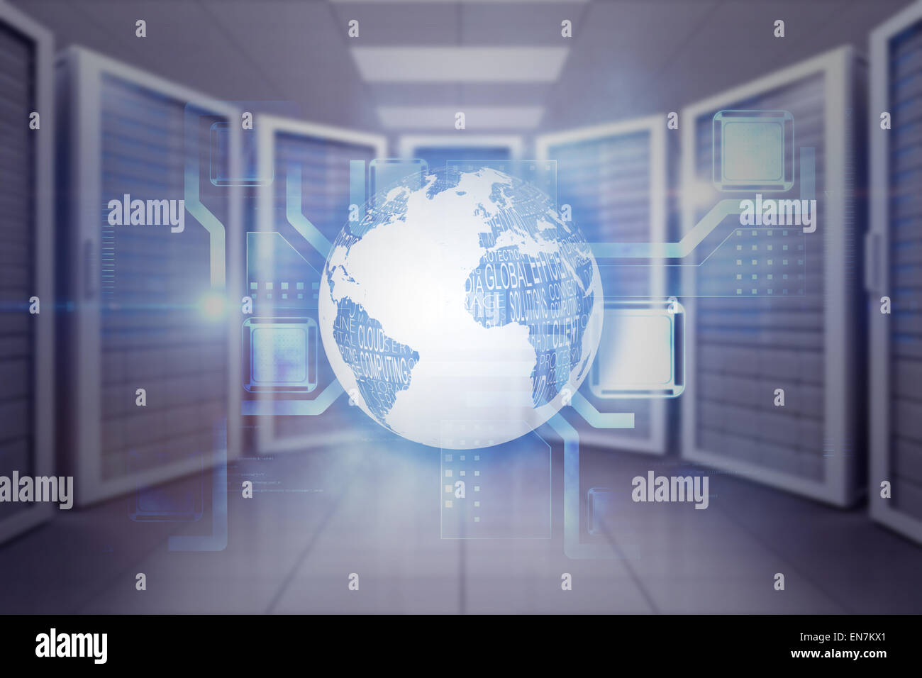 Image composite de la terre noir et blanc Banque D'Images