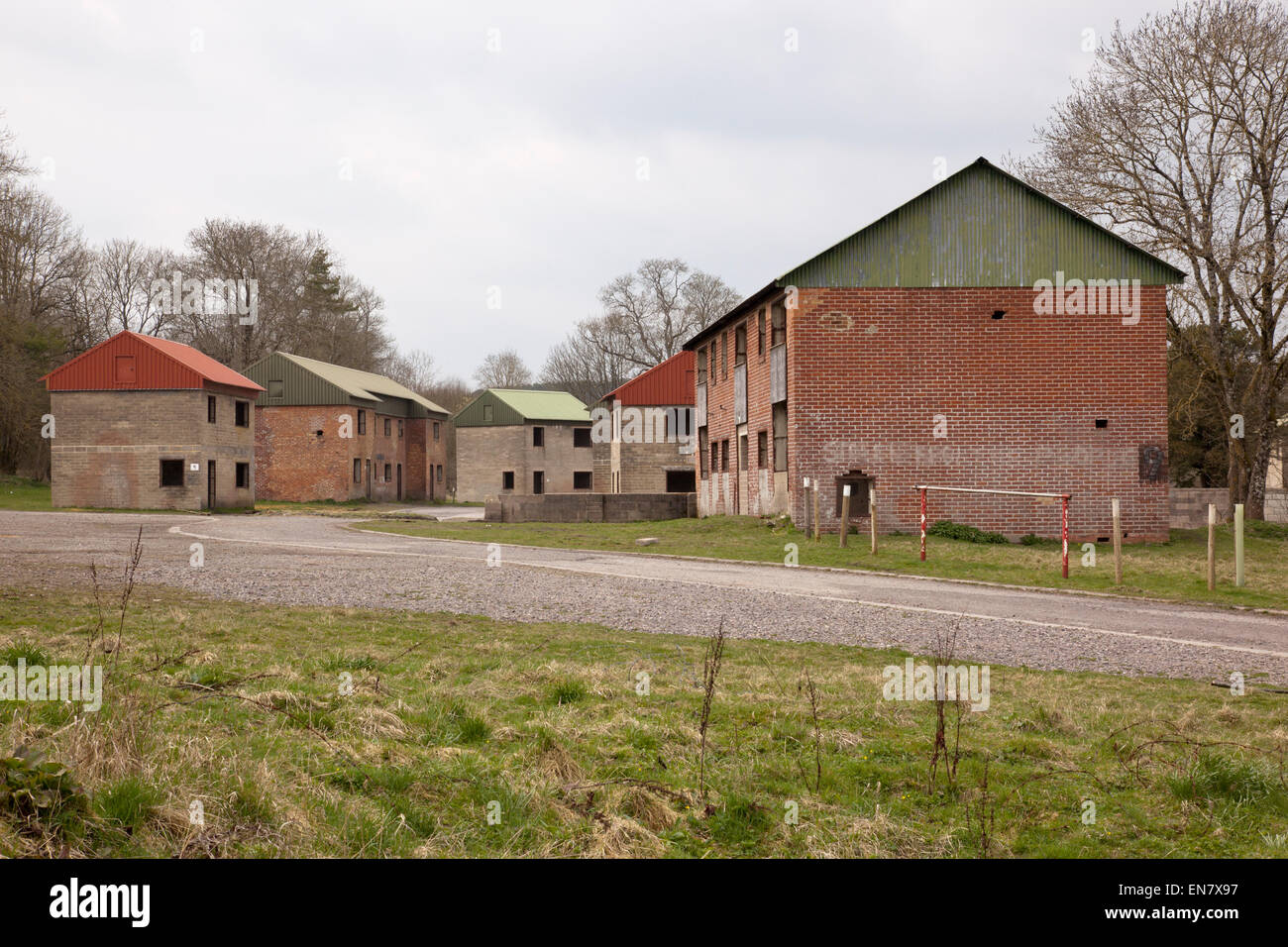 Village militaire déserté d'Imber, Salisbury Plain, Wiltshire, Angleterre, Royaume-Uni Banque D'Images