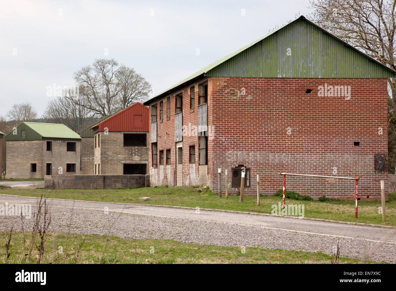 Village militaire déserté d'Imber, Salisbury Plain, Wiltshire, Angleterre, Royaume-Uni Banque D'Images