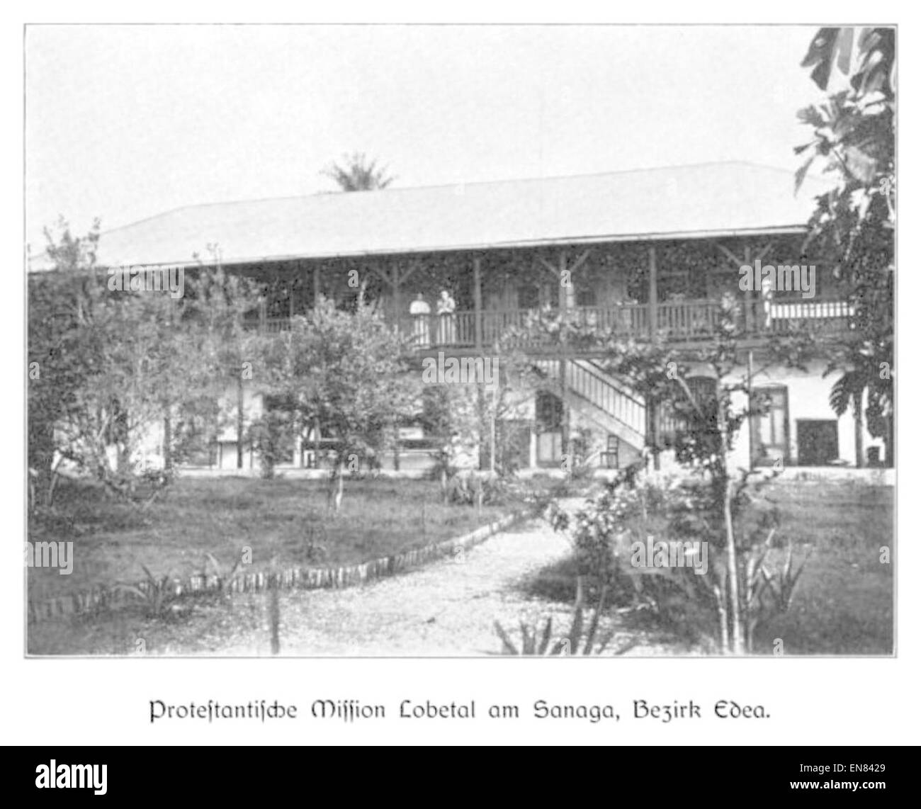WOHLTMANN(1904) p008 Mission Protestantische Lobetal suis Sanaga, Bezirk Edea Banque D'Images