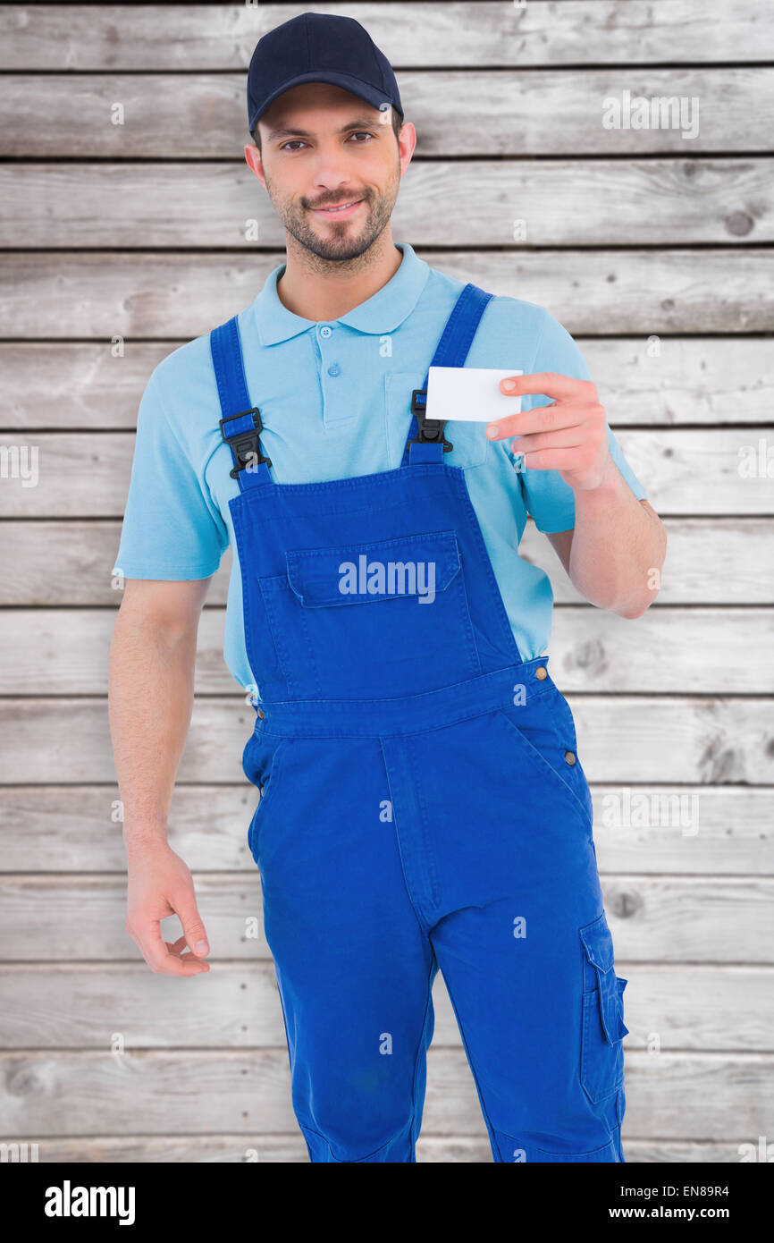 Image composite de l'homme carte de visite holding Banque D'Images