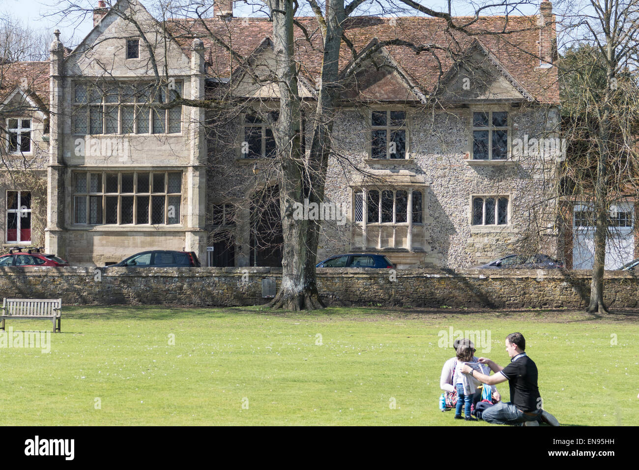 L'Angleterre, dans le Wiltshire, Salisbury Cathedral green, salle médiévale Banque D'Images