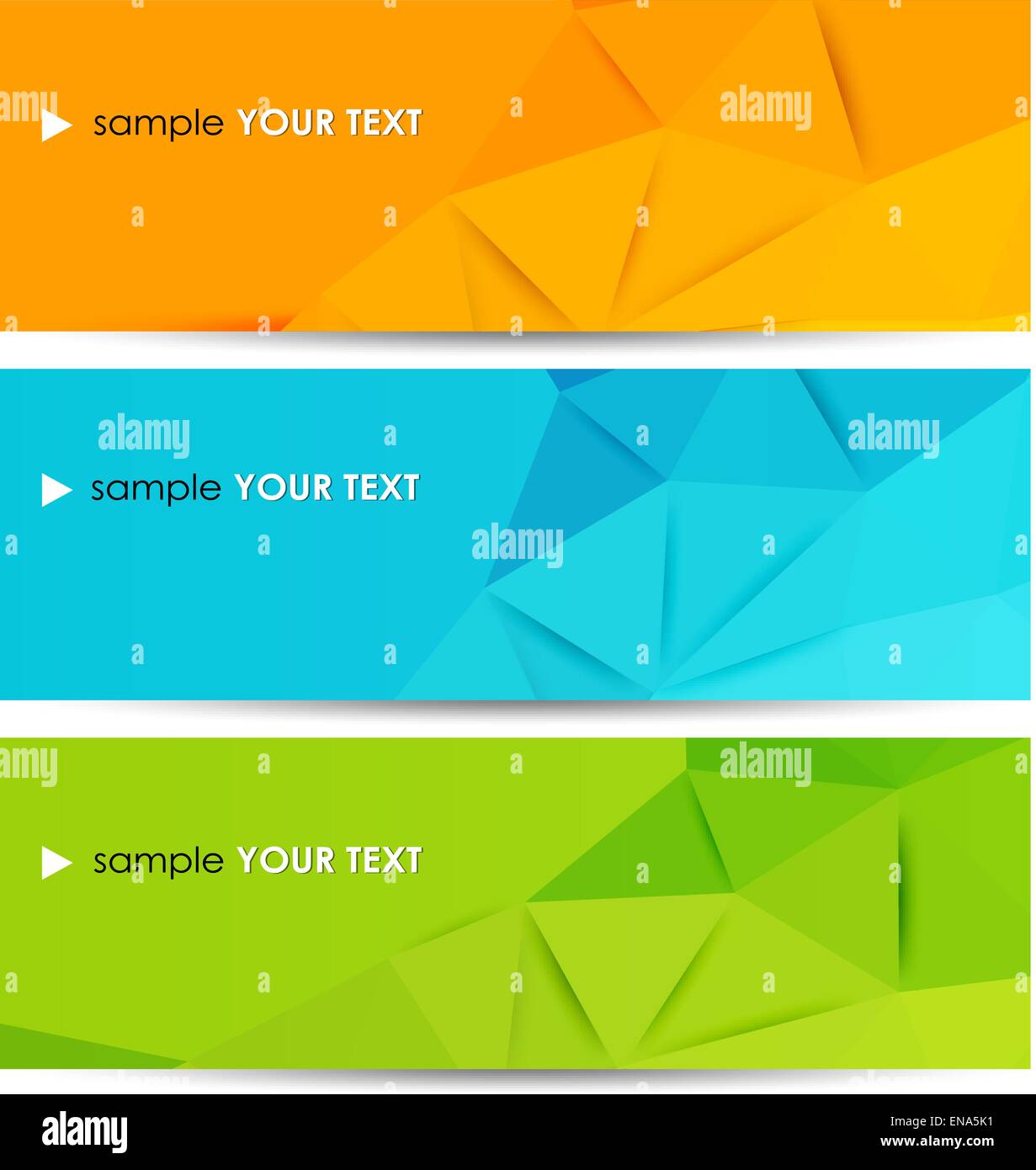 Couleur vecteur géométrique abstrait bannière avec triangle. Illustration de Vecteur