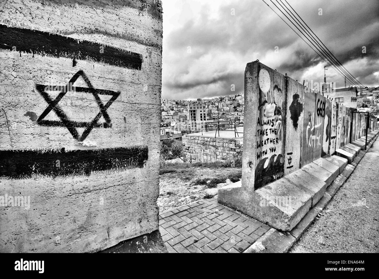 La Palestine. Mar 22, 2011. Vue d'Hébron à partir d'une pause dans le mur en H2. Mar. 22, 2011. Cisjordanie, Palestine. © Gabriel Romero/ZUMA/Alamy Fil Live News Banque D'Images