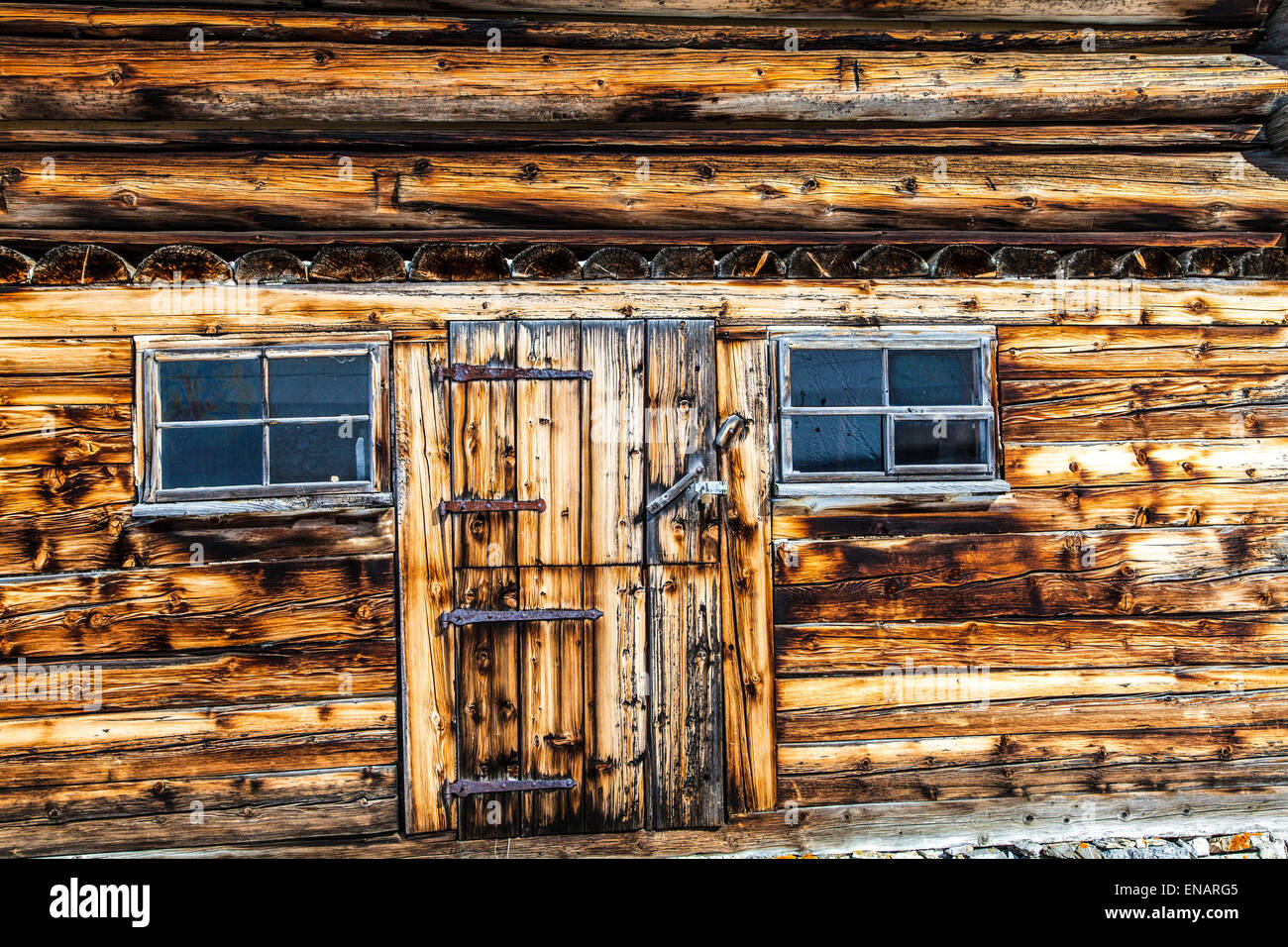 Cabane en bois rond Banque D'Images