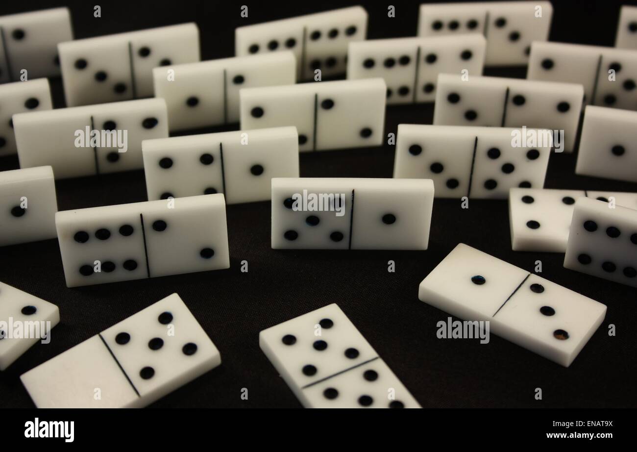 Dominos. Jeu de société Banque D'Images