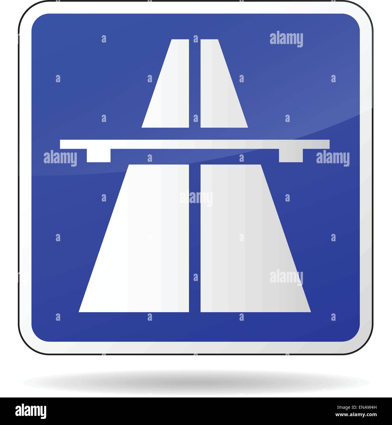 Vector illustration de freeway panneau bleu sur fond blanc Illustration de Vecteur