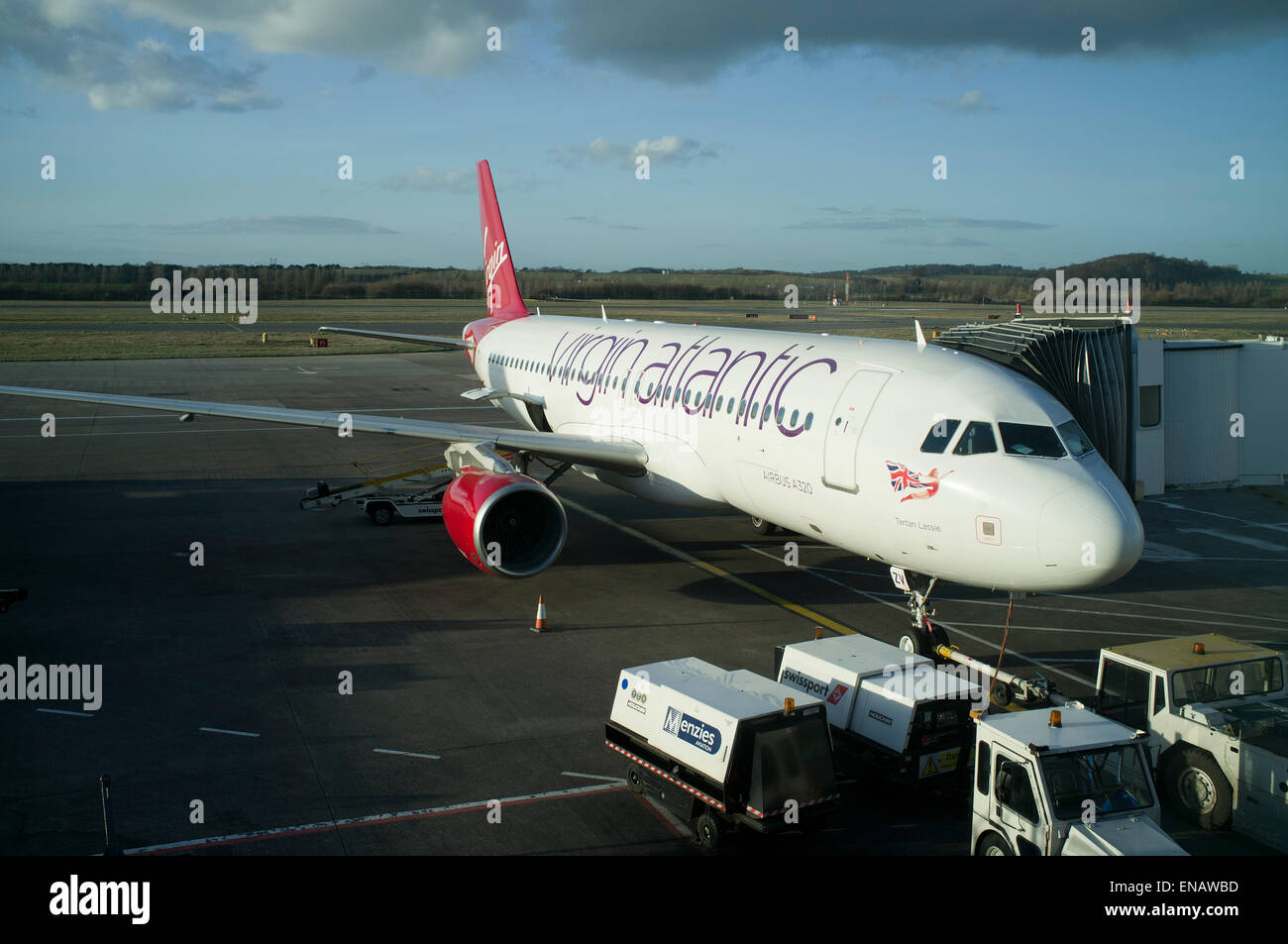 Dh Virgin Atlantic Virgin Atlantic AIRPORT Édimbourg Édimbourg petit avion rouge avions avion avion Banque D'Images