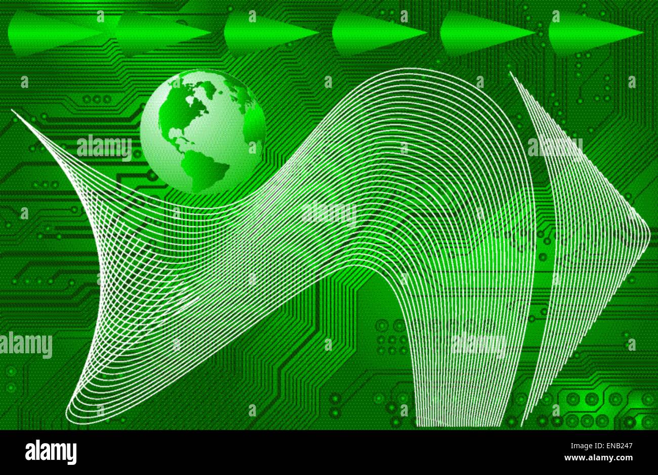 Circuit imprimé - carte mère - technology abstract - vector Illustration de Vecteur