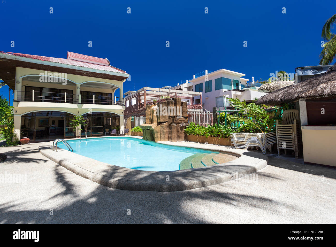 Piscine dans villa privée Banque D'Images