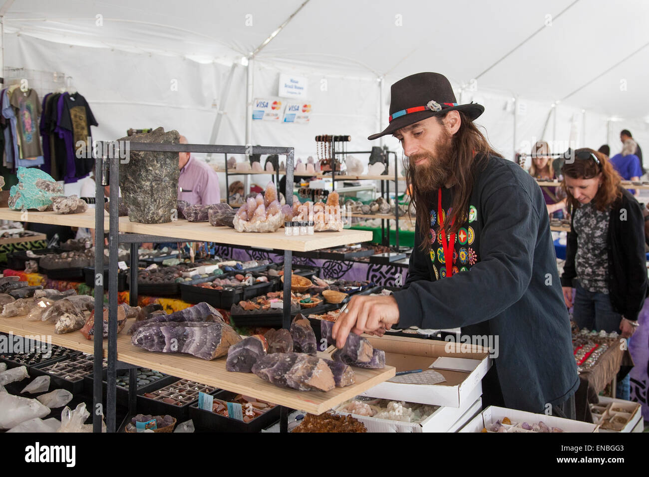 Denver, Colorado - Le Colorado Mineral and Fossil Show. Banque D'Images