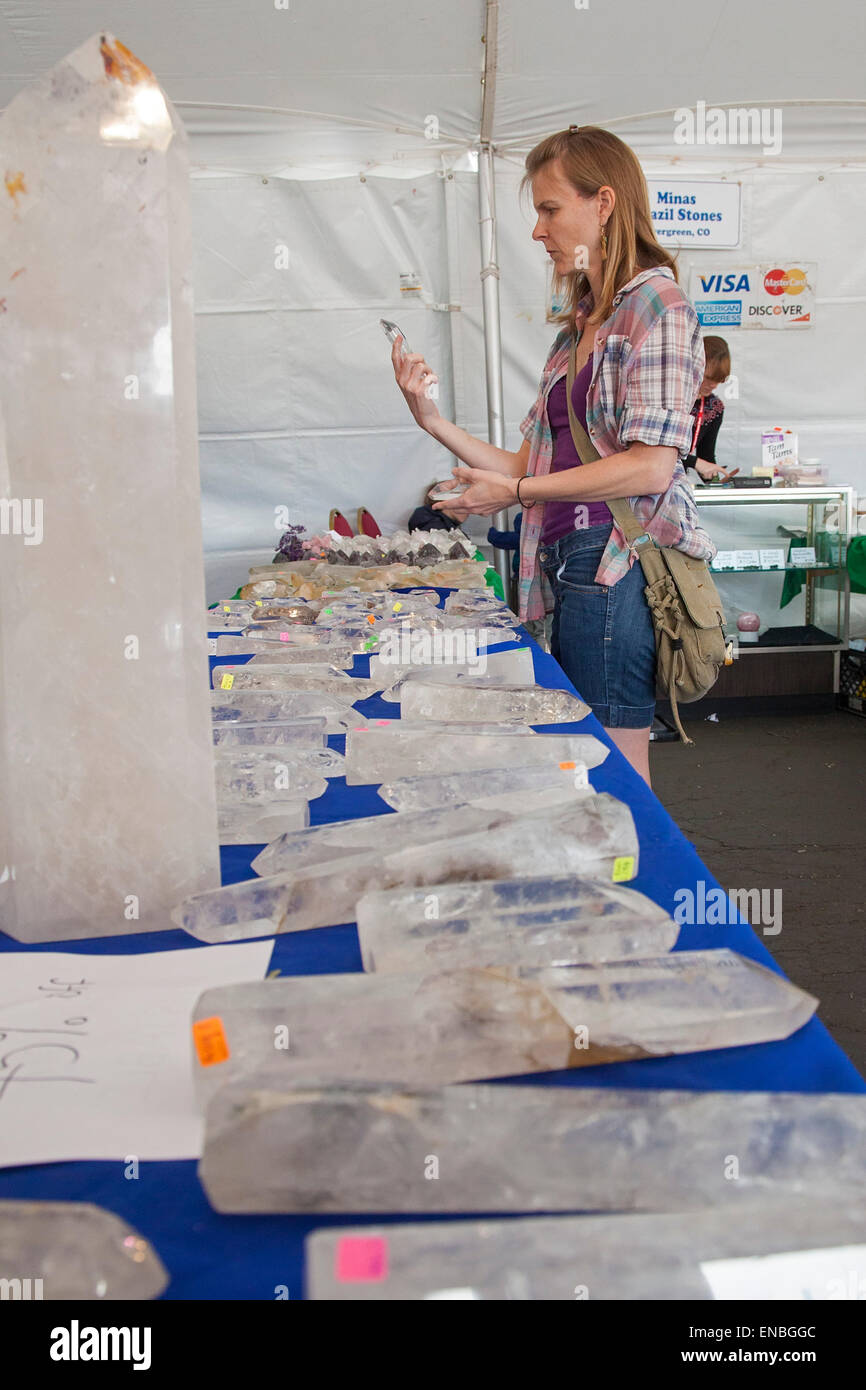 Denver, Colorado - Le Colorado Mineral and Fossil Show. Banque D'Images