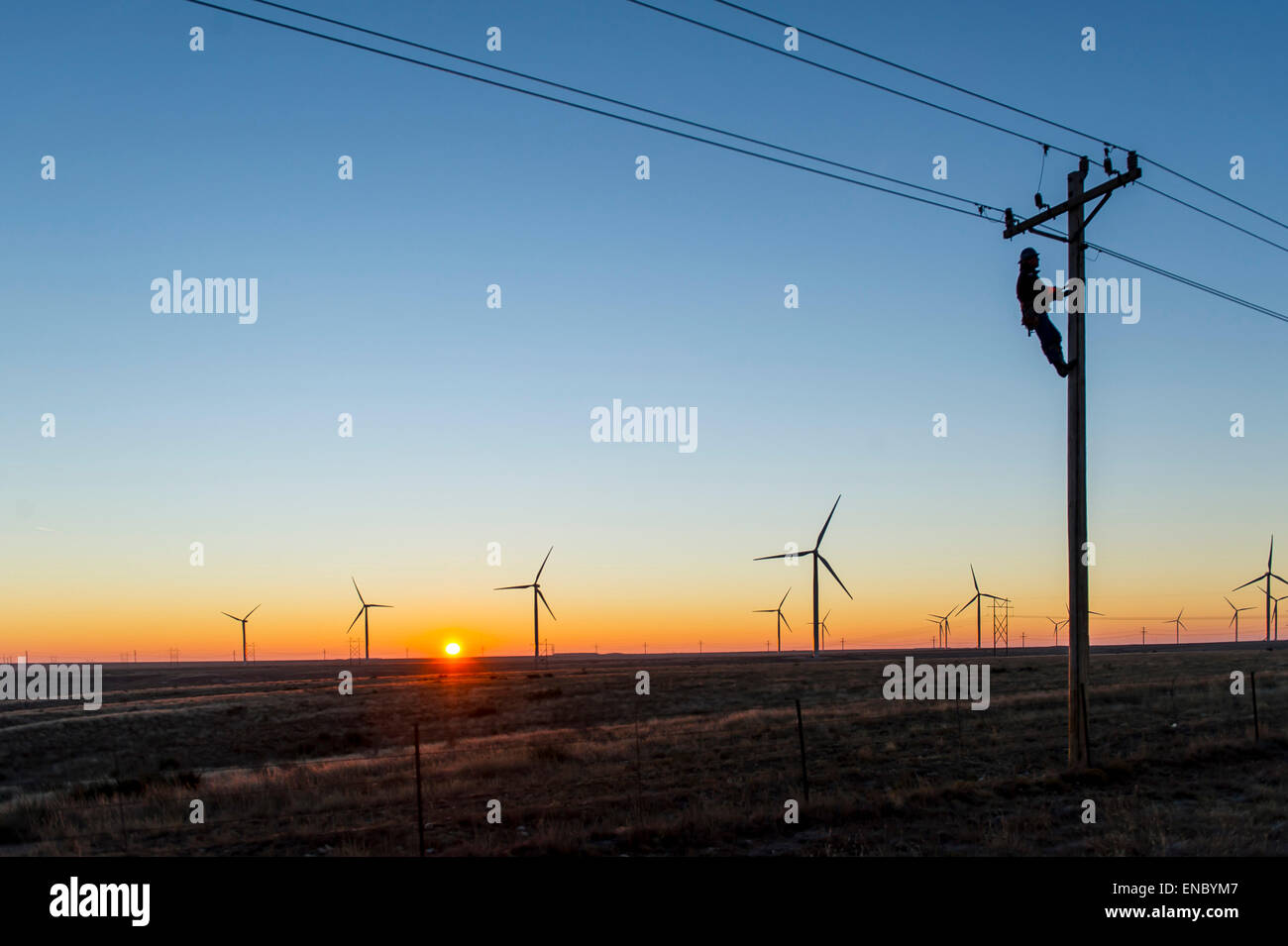 L'utilitaire électrique pour lignes électriques TCEC Tri-County Coop Banque D'Images