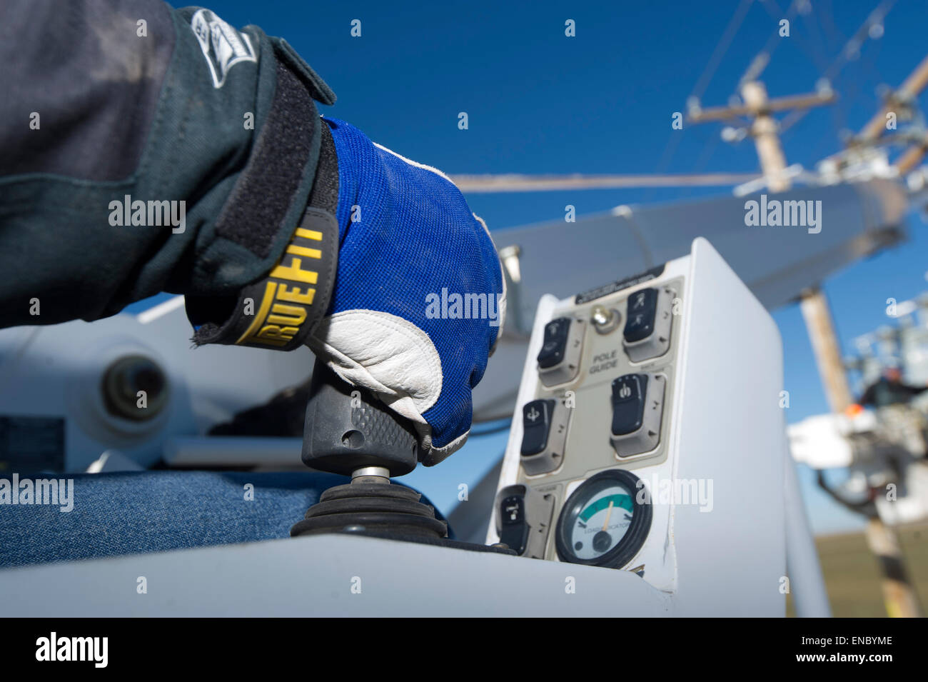 L'utilitaire électrique pour lignes électriques TCEC Tri-County Coop Banque D'Images