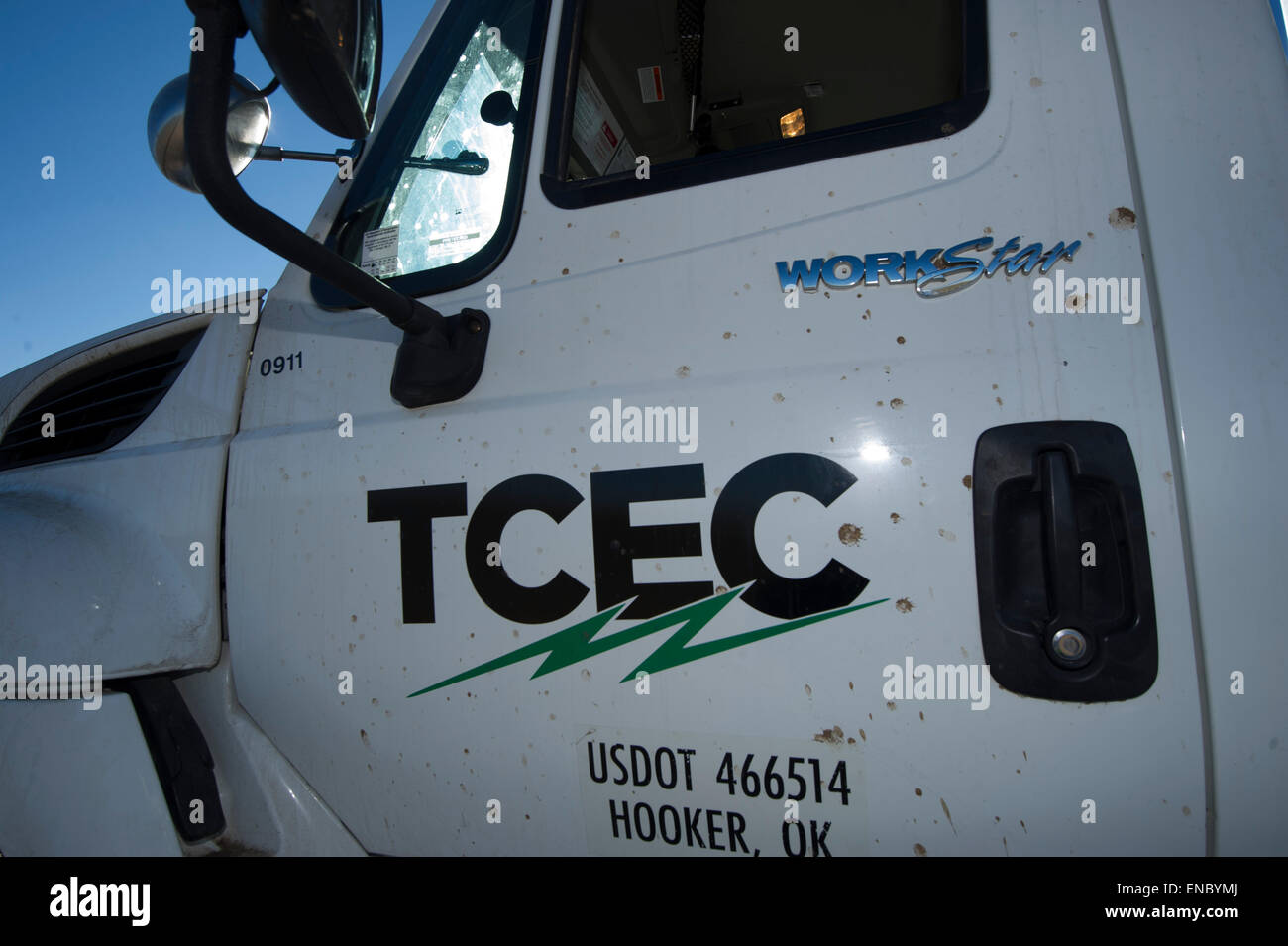 L'utilitaire électrique pour lignes électriques TCEC Tri-County Coop Banque D'Images