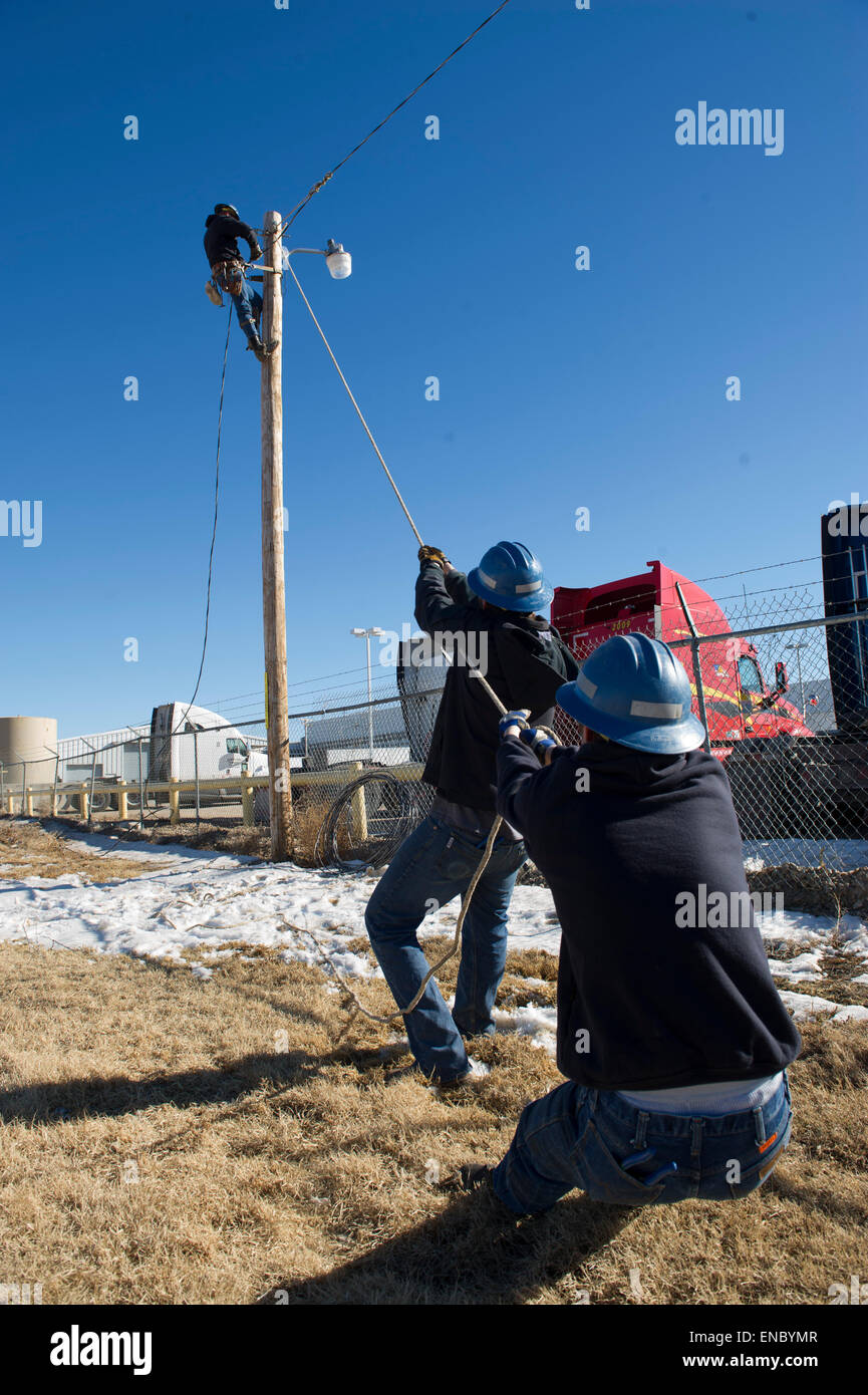 L'utilitaire électrique pour lignes électriques TCEC Tri-County Coop Banque D'Images