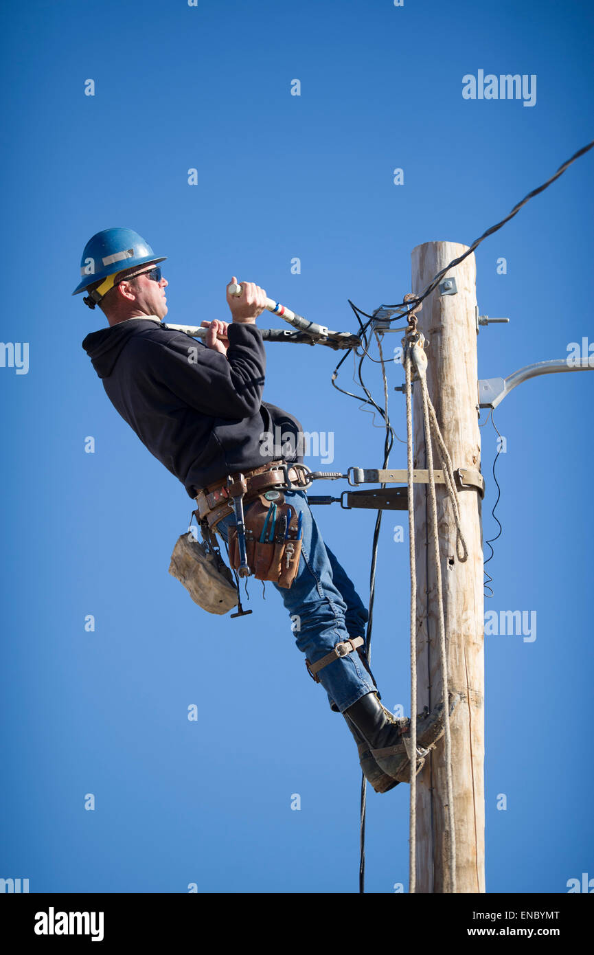 L'utilitaire électrique pour lignes électriques TCEC Tri-County Coop Banque D'Images