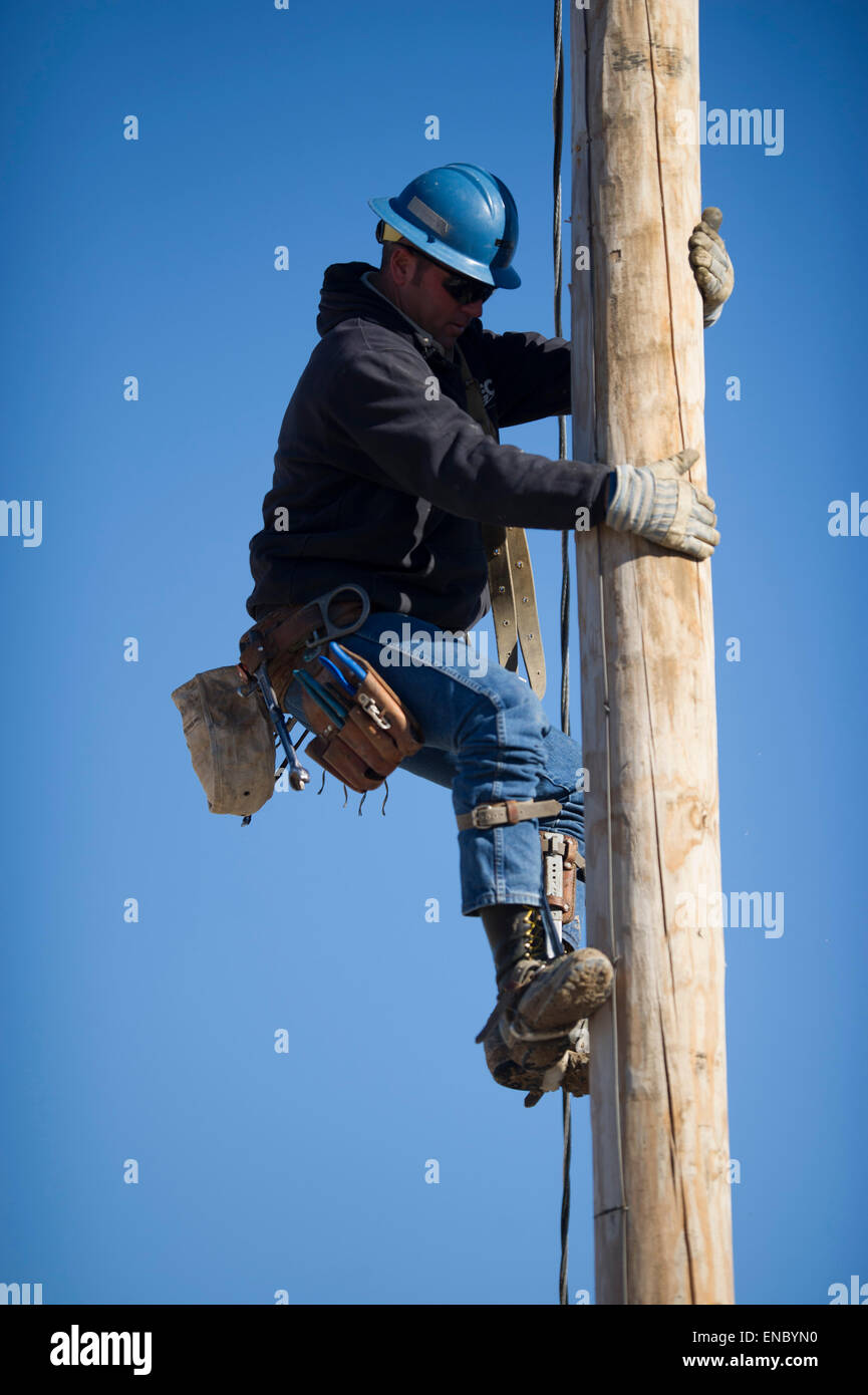 L'utilitaire électrique pour lignes électriques TCEC Tri-County Coop Banque D'Images