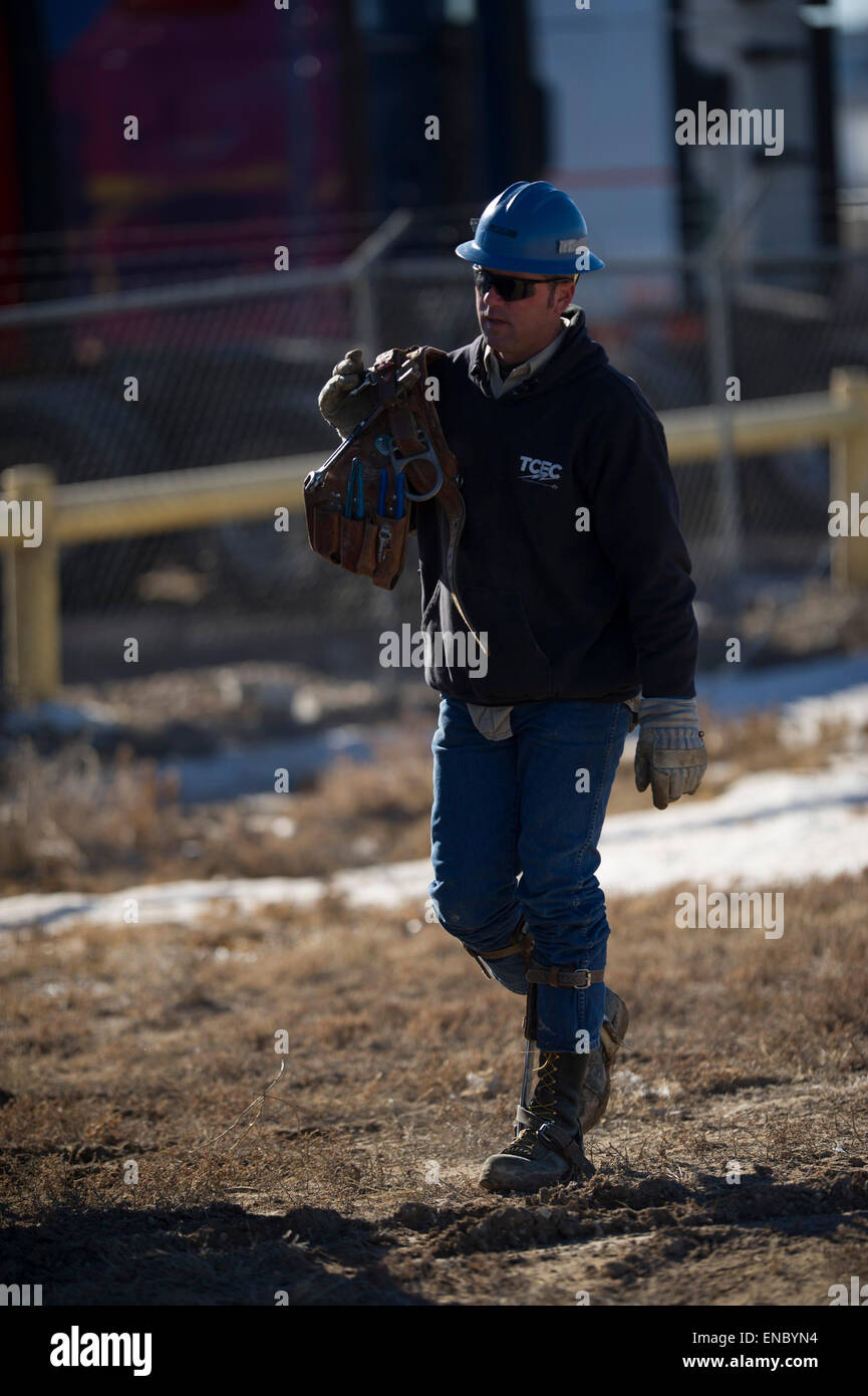 L'utilitaire électrique pour lignes électriques TCEC Tri-County Coop Banque D'Images