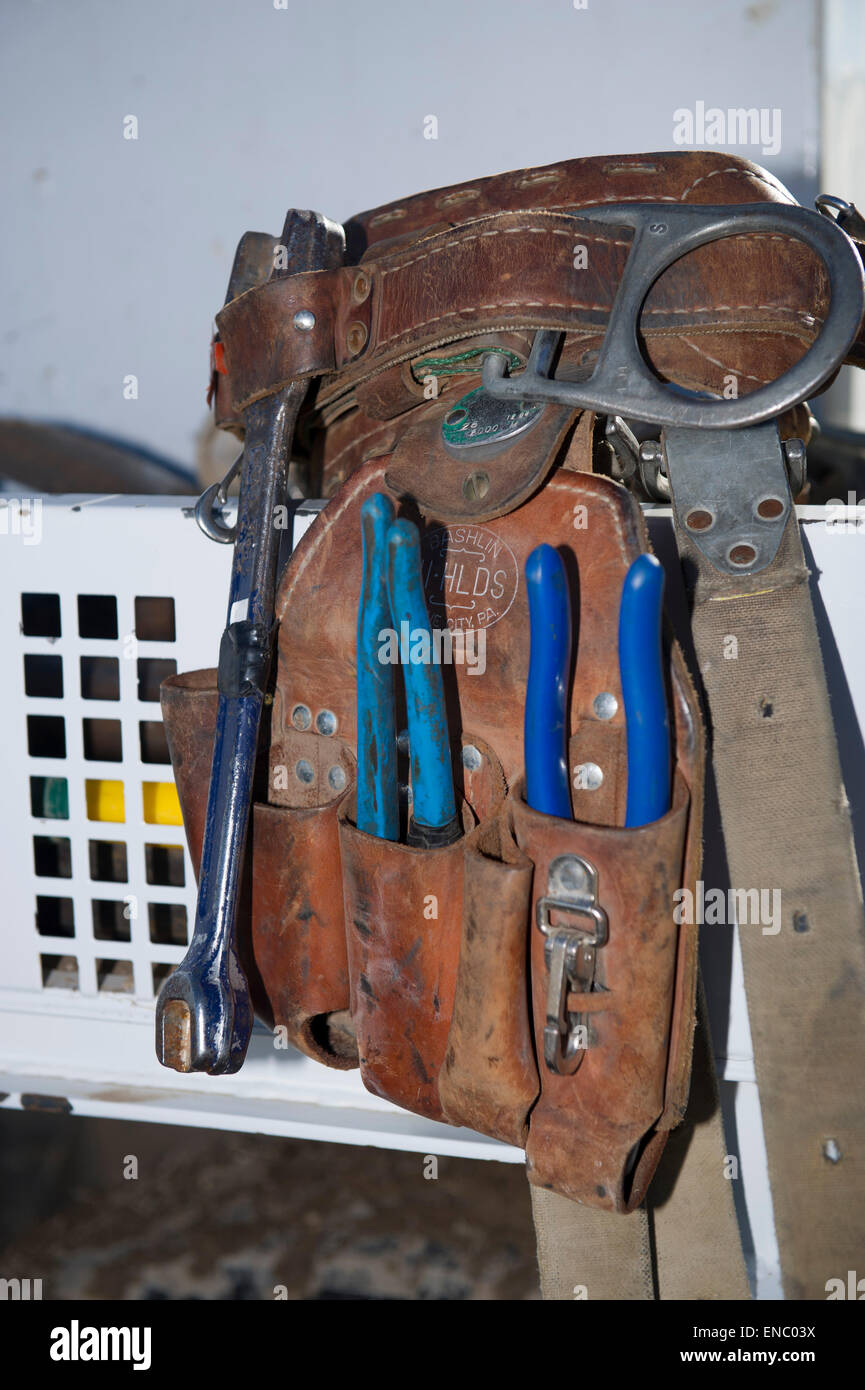 L'utilitaire électrique pour lignes électriques TCEC Tri-County Coop Banque D'Images