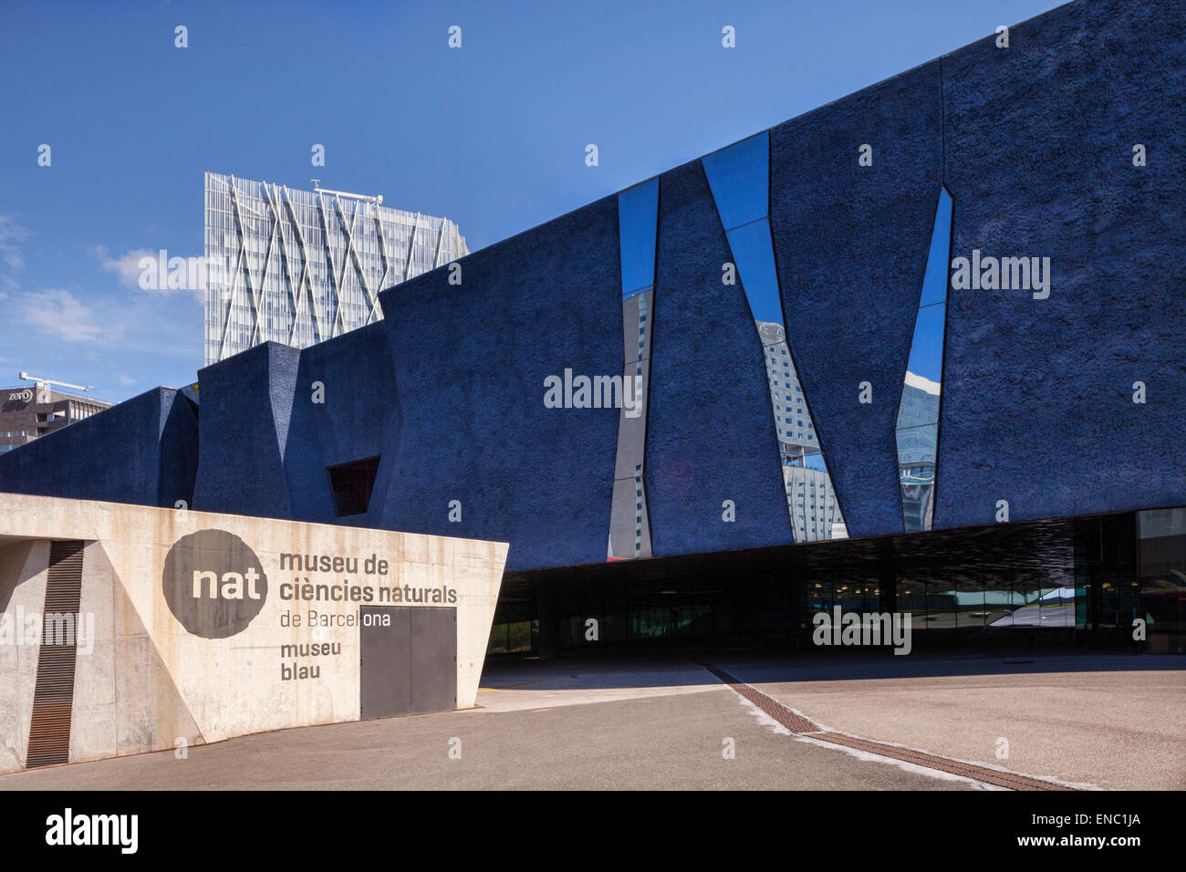 Le Musée des Sciences Naturelles ou le Musée bleu, le Forum, Barcelone, Espagne. Banque D'Images