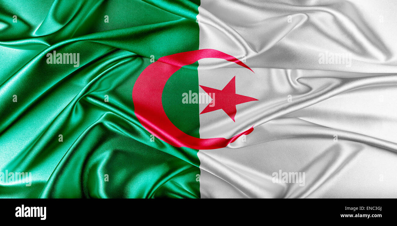 Drapeau de l’Algérie Banque D'Images