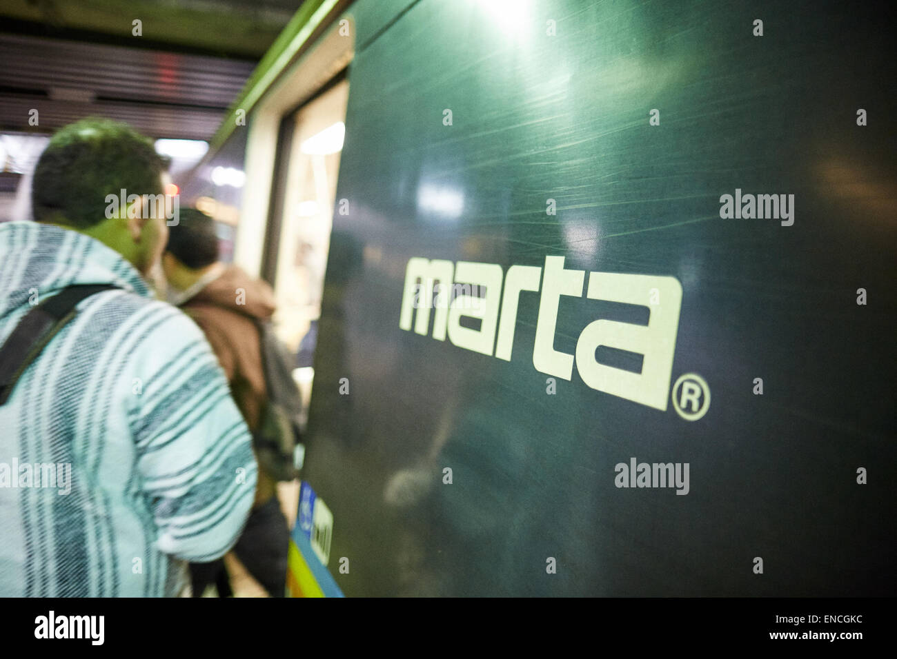 'Downtown Atlanta en Georga USA Peachtree Center station est une station de métro sur la ligne rouge et or du Metrop Banque D'Images