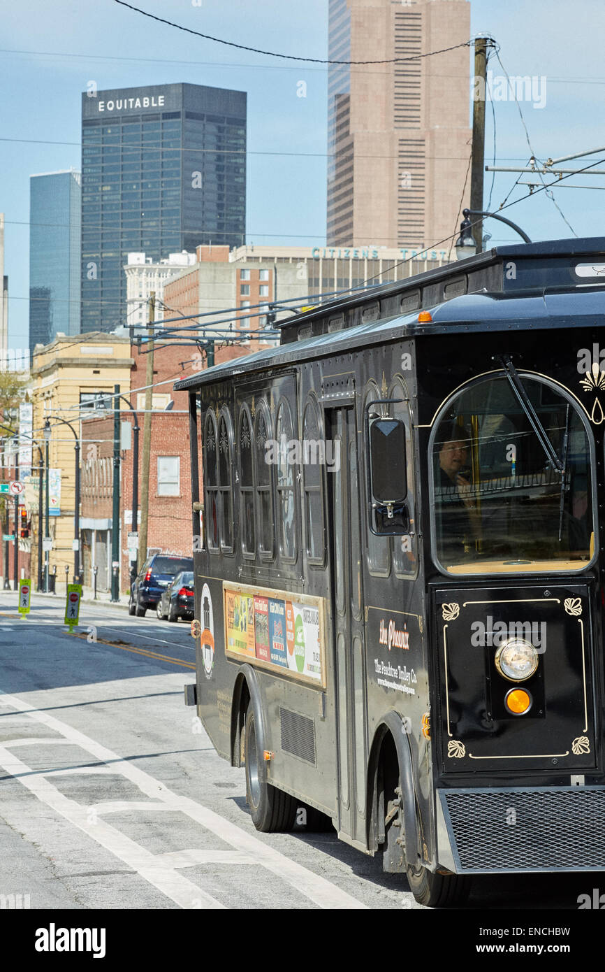 Atlanta en Georga USA Photo : Auburn Stret dans le district de Kings La Sweet Auburn est un quartier historique de l'Afrique de l'historique Banque D'Images