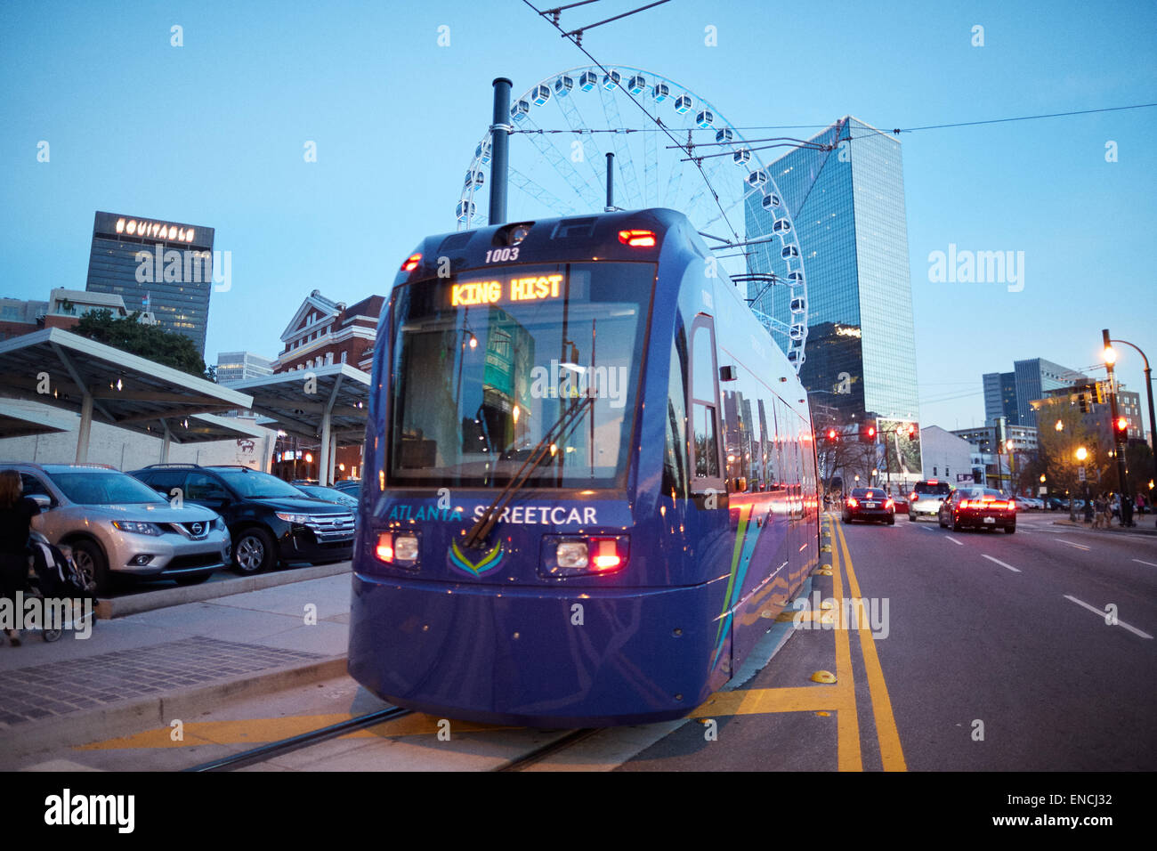 'Downtown Georga USA Atlanta Atlanta dans le tramway, ou simplement la boucle du centre-ville, est une ligne de tramway à Atlanta, Georgia, United Banque D'Images