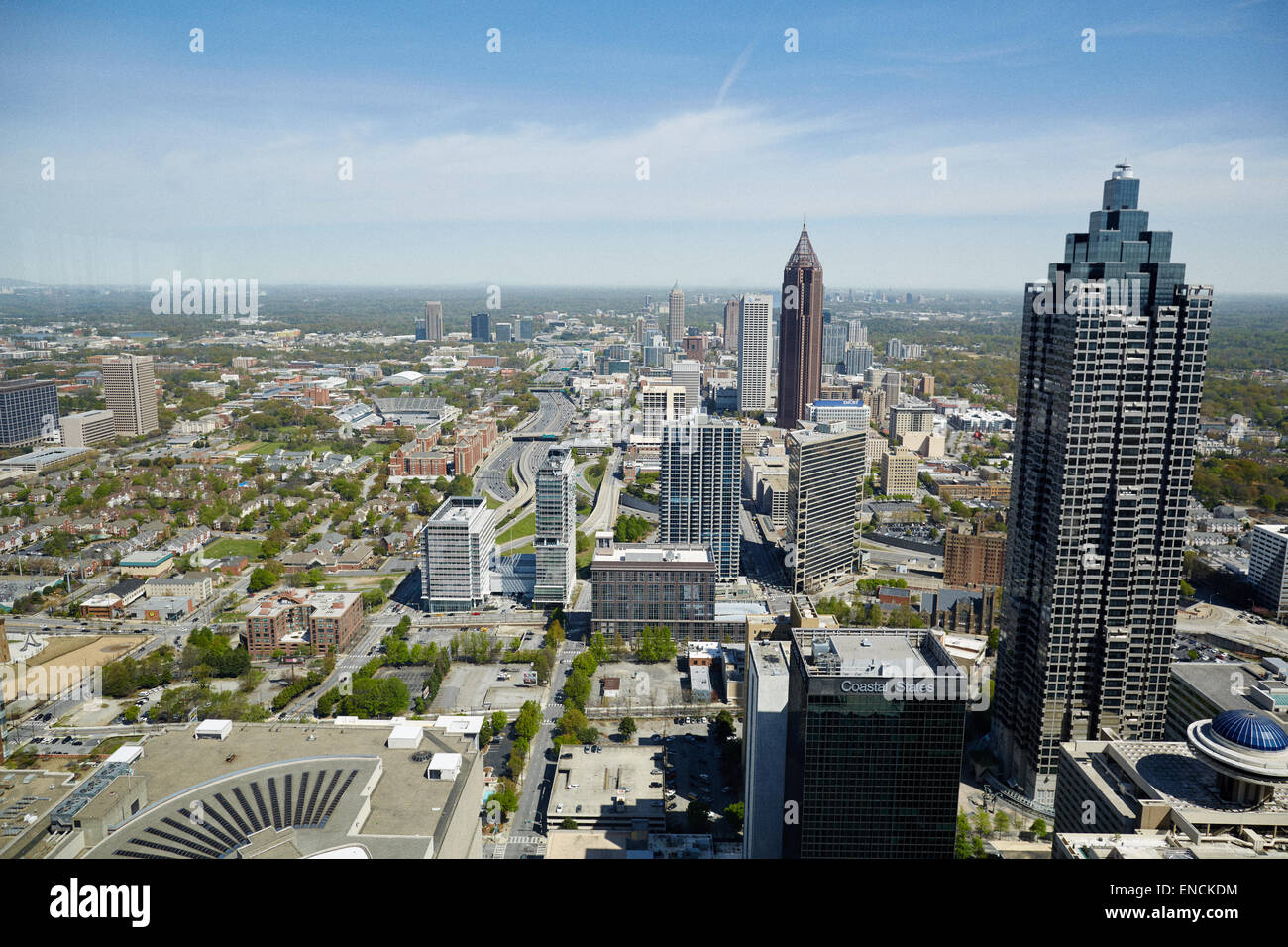 Le centre-ville d'Atlanta Skyline à de Midtown Atlanta dans Georga USA Bank of America Plaza est un gratte-ciel situé entre mi Banque D'Images