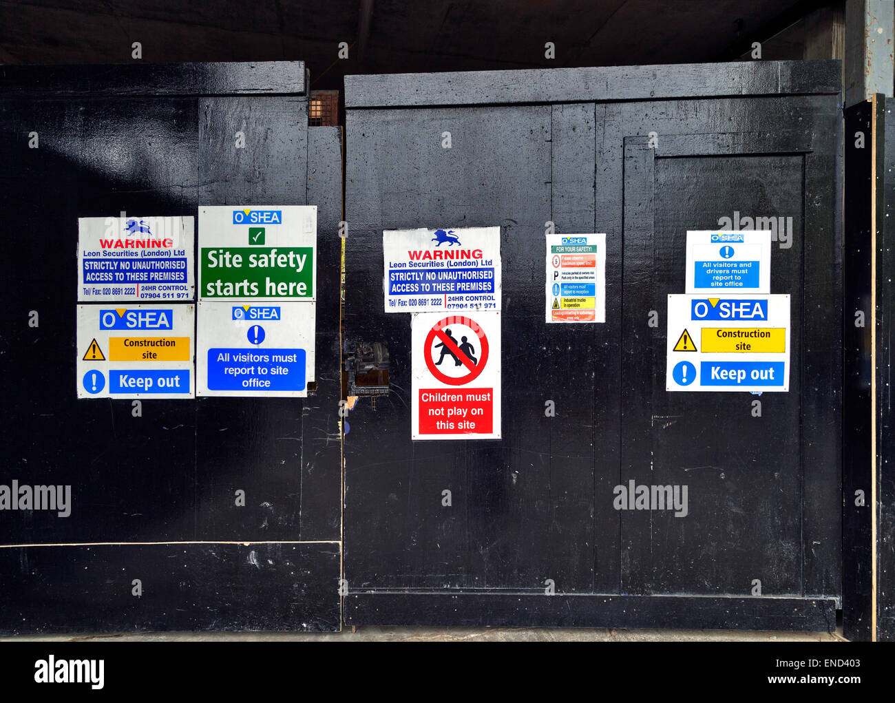 Site de développement de construction Avis d'avertissement, Paddington Street, Marylebone, Londres ; Angleterre ; UK Banque D'Images