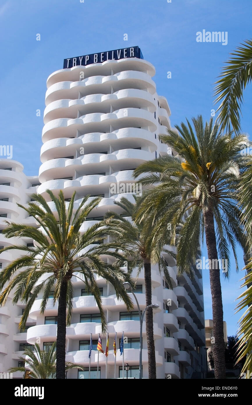 Hôtel Tryp Bellver sur le Paseo Maritimo le 19 avril 2015 à Palma de Majorque, Iles Baléares, Espagne. Banque D'Images