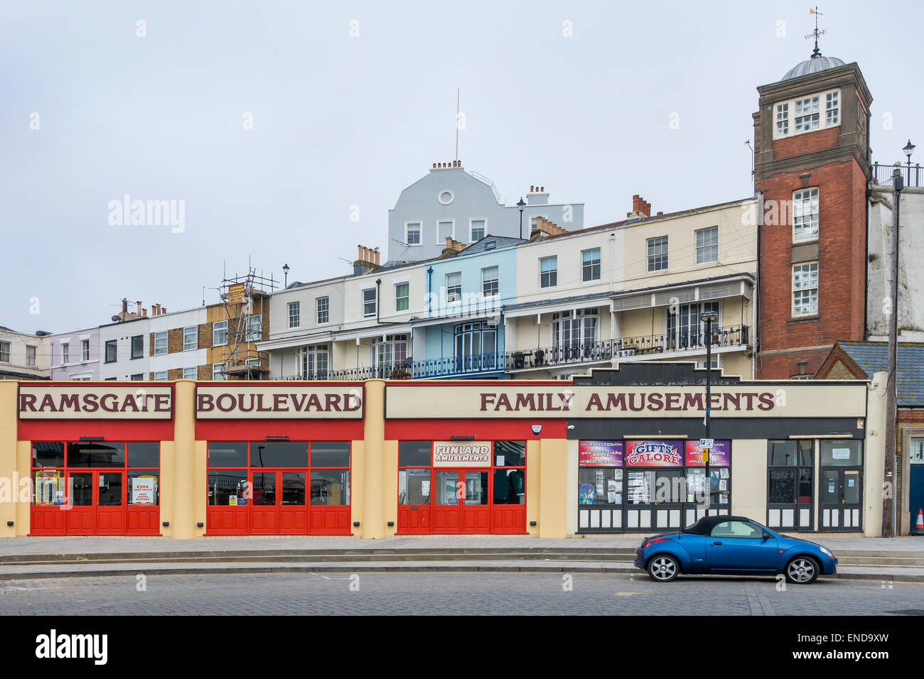 La salle vide en dehors de la saison de mer de Ramsgate Kent Banque D'Images
