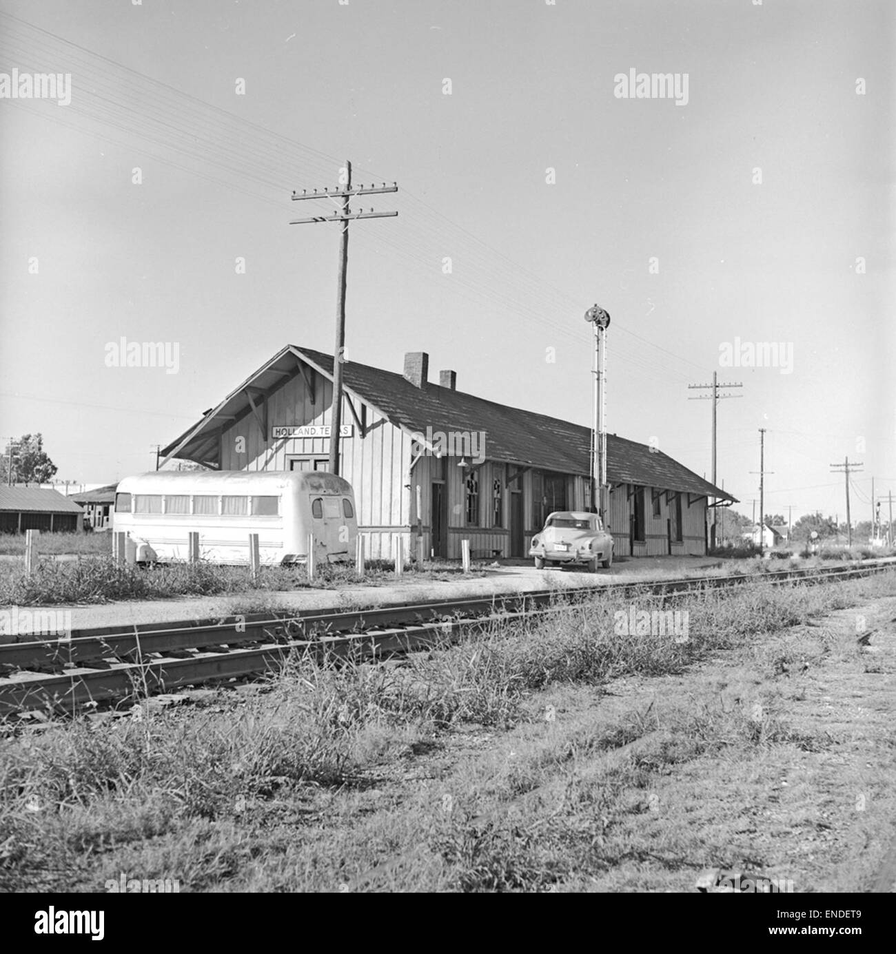 [Missouri-Kansas-Texas Railroad Depot, Holland, Michigan, Voie voir] Banque D'Images