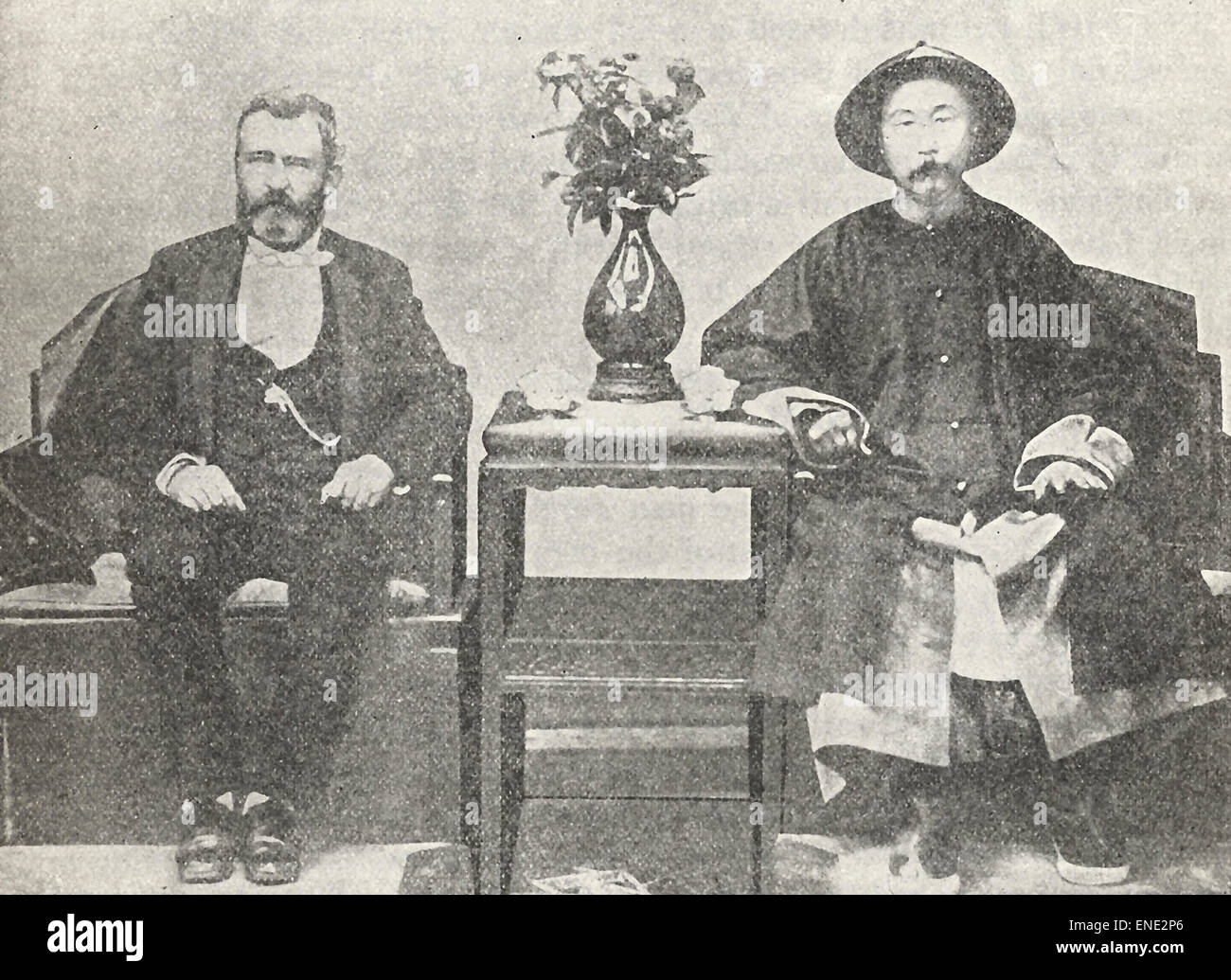 Général Grant et Li Hung Chang, Vice-roi de la Chine, 1879 Banque D'Images