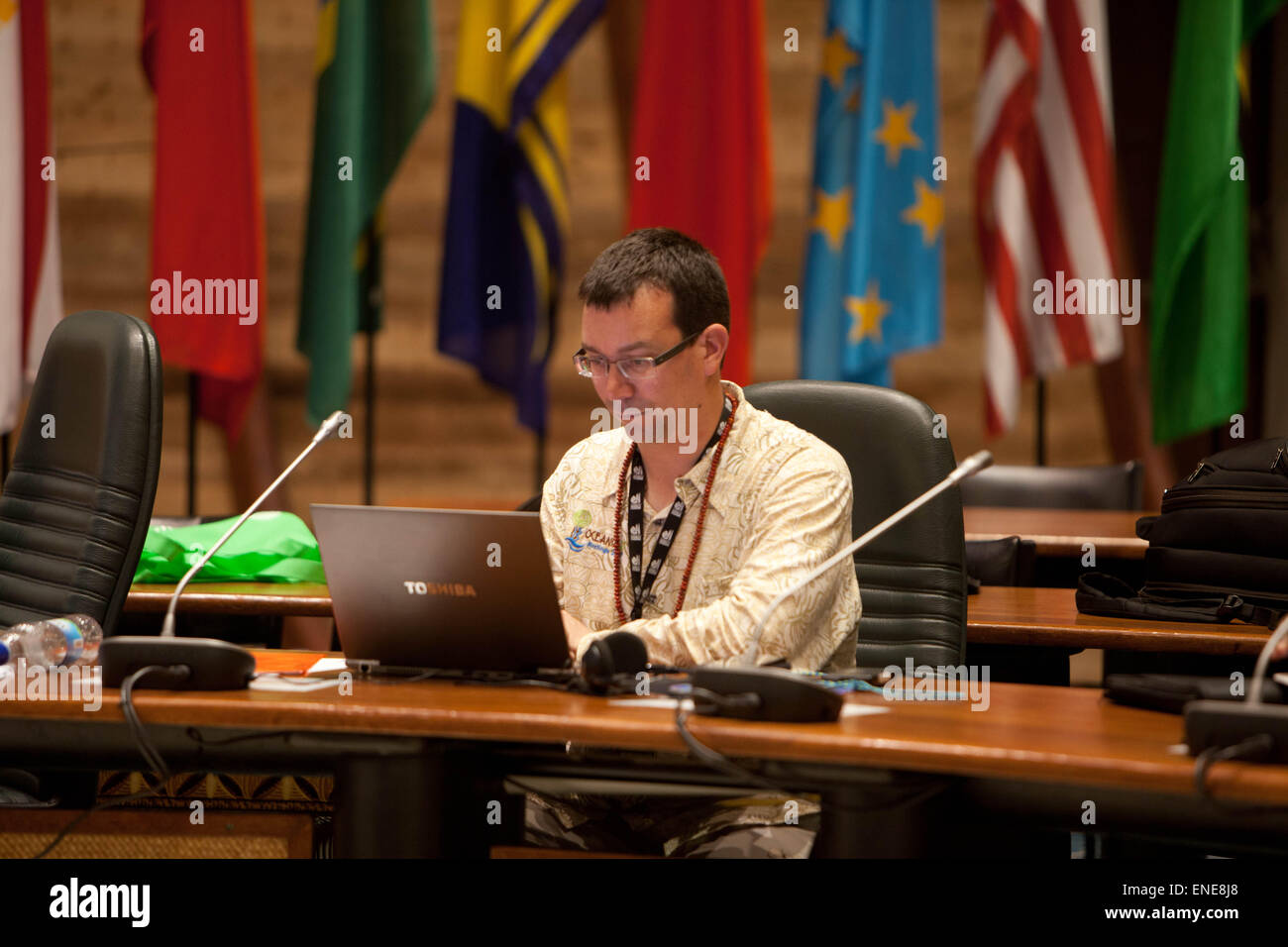 Nouvelle Calédonie, Nouméa, l'Océanie, 21 réunions, troisième édition de l'Océanie Sommet mondial pour le développement durable, les représentants des Banque D'Images