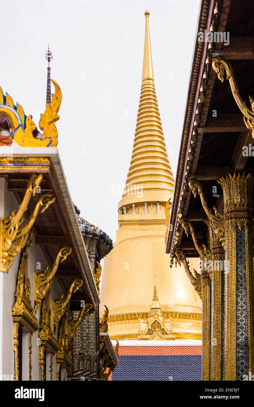 Le Grand Palais et Wat Phra Kaeo, Bangkok, Thaïlande, Asie Banque D'Images