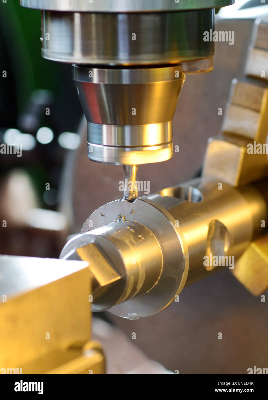 Close Up of milling machine en fonctionnement Banque D'Images