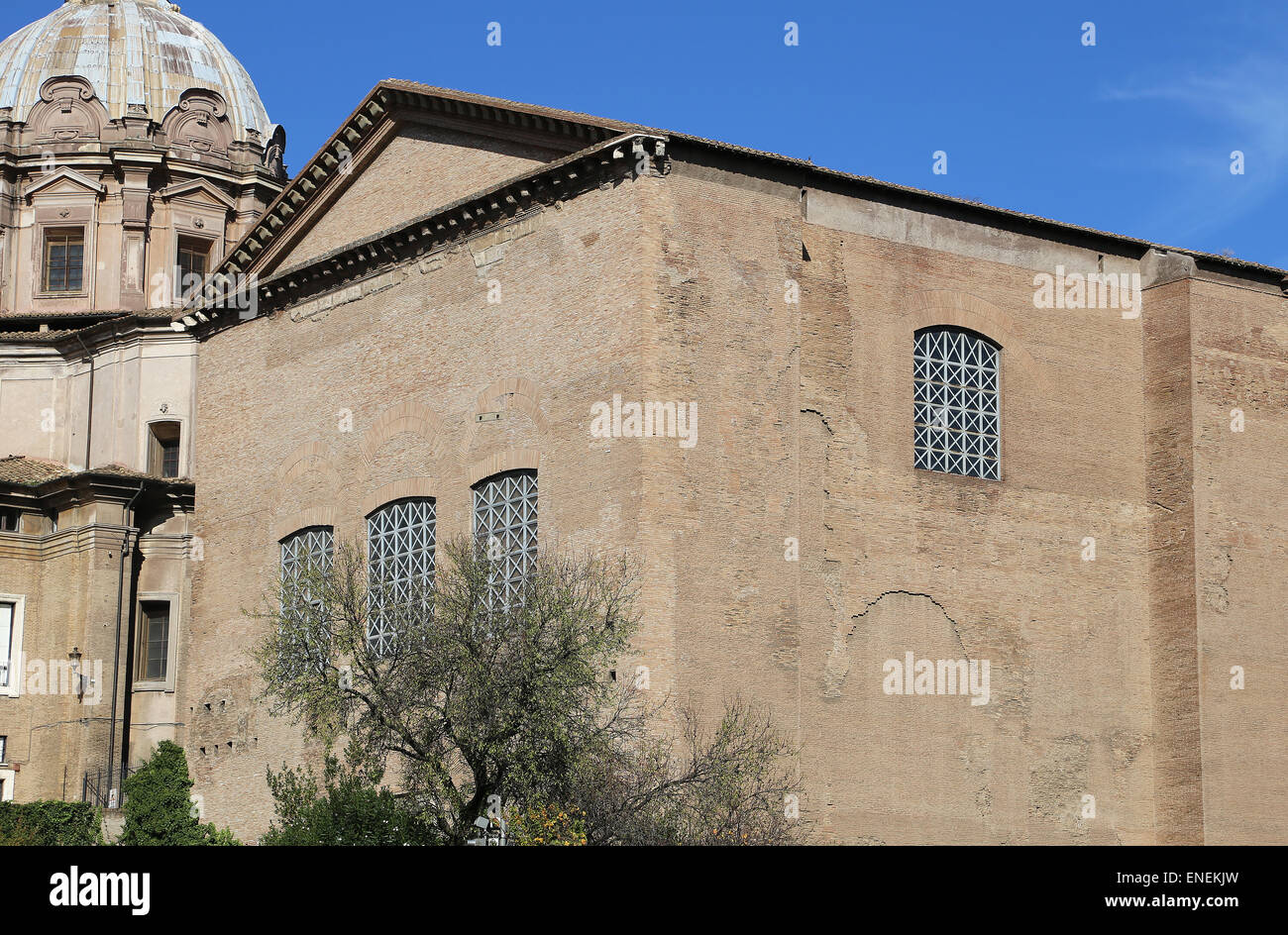 L'Italie. Rome. Curia Julia ou Curie. Le Sénat Chambre dans la ville antique de Rome. Forum romain. Banque D'Images
